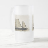 Hohes Schiffs-mattierte Bier-Tasse Mattglas Bierglas (Vorderseite Links)