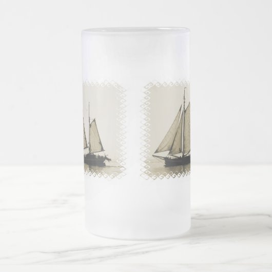 Hohes Schiffs-mattierte Bier-Tasse Mattglas Bierglas (Mittel)