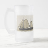 Hohes Schiffs-mattierte Bier-Tasse Mattglas Bierglas (Links)