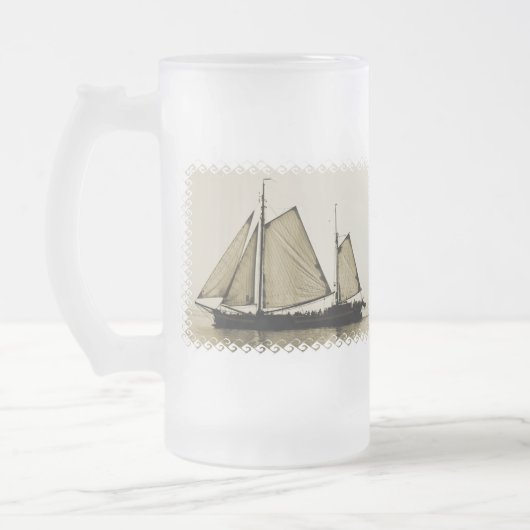 Hohes Schiffs-mattierte Bier-Tasse Mattglas Bierglas (Links)