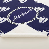 Hohes Schiffs-nautischpersonalisiertes Sherpadecke (3/4)