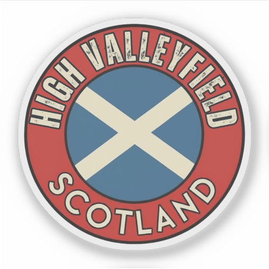 Hohes Valleyfield, Schottland Aufkleber (Vorderseite)