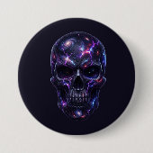 Hohl-geformter Kosmischer Schädel Button (Vorderseite)