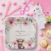 Hohland Heilige Kuh Blüte Adorable Baby Girl Dusch Pappteller (Party)