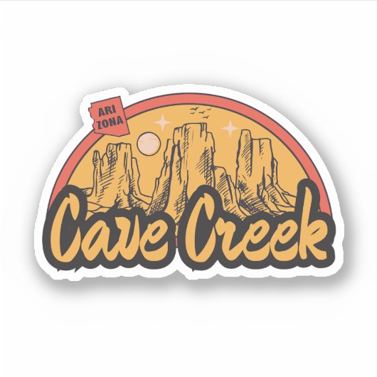 Höhle Creek, Arizona Aufkleber (Vorderseite)
