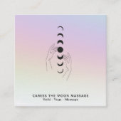 *~* Höhle Der Mond phassiert Himmelshänder Regenbo Quadratische Visitenkarte (Vorderseite)