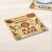 Höhle des lustigen Mannes mit eigenem Namen Rechteckiger Pappuntersetzer (angewinkelt)