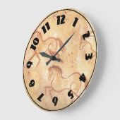 Höhle, die Malerei der Pferde zeichnet Große Wanduhr (Winkel)