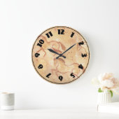 Höhle, die Malerei der Pferde zeichnet Große Wanduhr (Zuhause)