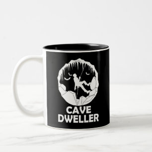 Höhle Dweller - Funny Caver Spelunkology Zweifarbige Tasse
