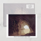 Höhle im Abend von Joseph Wright Postkarte (Vorne/Hinten)