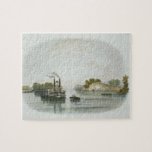 Höhle-in-Rock, Ansicht über das Ohio, überziehen 7 Puzzle (Horizontal)