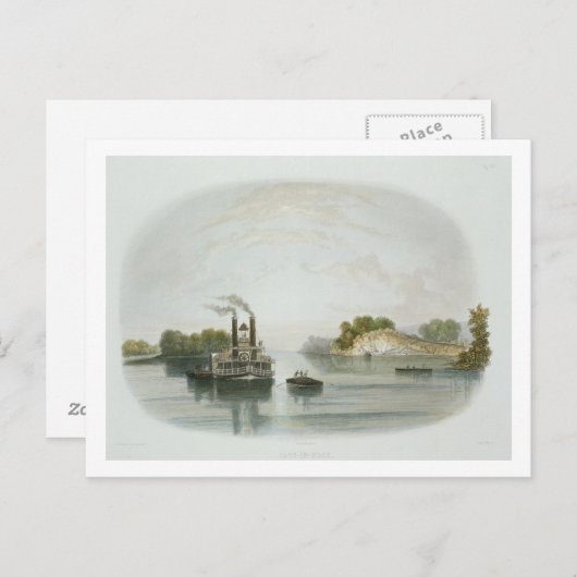 Höhle in Rock, Blick auf Ohio, Platte 7 von Volum Postkarte (Vorne/Hinten)