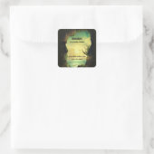 Höhle mit Blick auf das Landschaftliche Foto des M Quadratischer Aufkleber (Tasche)