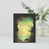 Höhle mit Blick auf das Landschaftliche Foto des T Postkarte (Stehend Vorderseite)