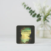 Höhle mit Blick auf das Landschaftliche Foto des T Quadratische Visitenkarte (Stehend Vorderseite)