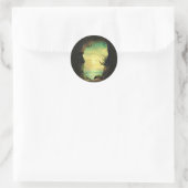 Höhle mit Blick auf das Landschaftliche Foto des T Runder Aufkleber (Tasche)