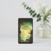 Höhle mit Blick auf das Landschaftliche Foto des T Visitenkarte (Stehend Vorderseite)