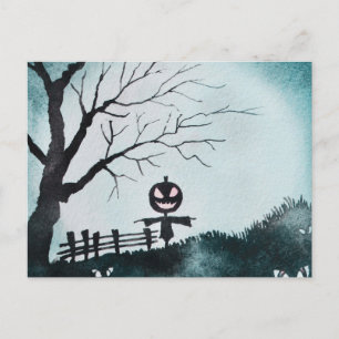 Höhle mit Jack-O' Lantern Kopf Halloween Feiertagspostkarte