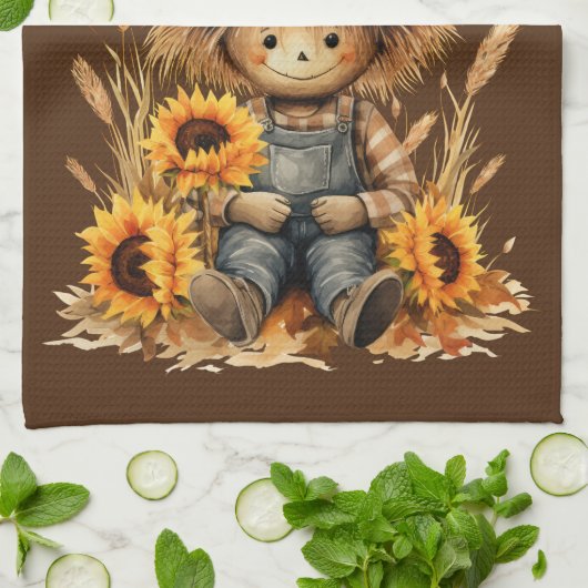 Höhle mit Sonnenblume Geschirrtuch (Gefaltet)