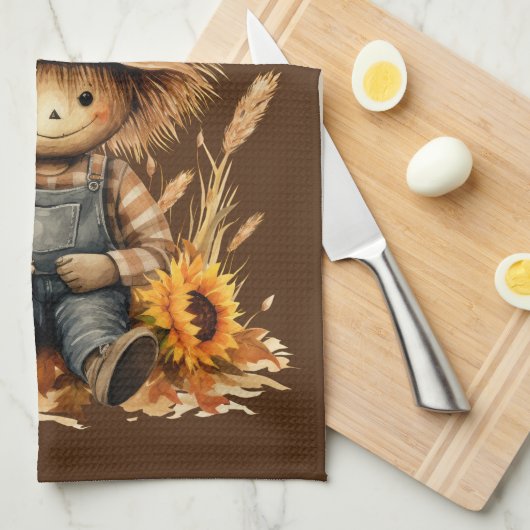 Höhle mit Sonnenblume Geschirrtuch (Viertel Falte)