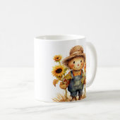 Höhle mit Sonnenblume Kaffeetasse (VorderseiteRechts)
