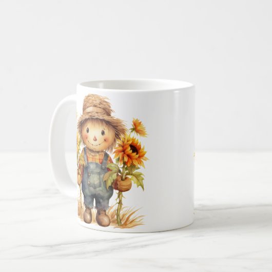 Höhle mit Sonnenblume Kaffeetasse (Vorderseite Links)