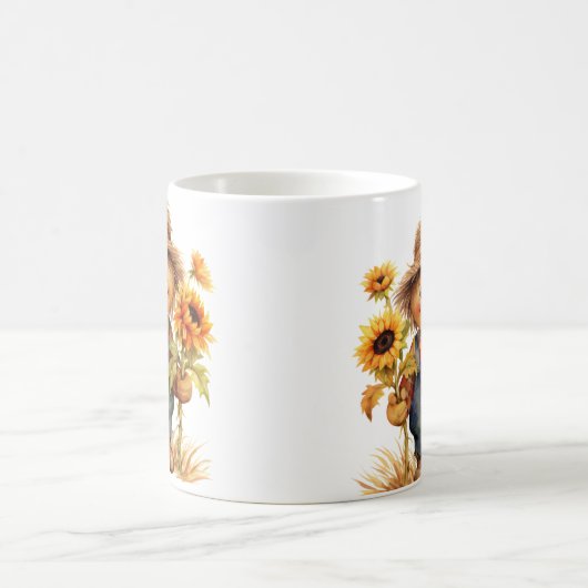 Höhle mit Sonnenblume Kaffeetasse (Mittel)