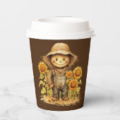 Höhle mit Sonnenblume Pappbecher (Rückseite)