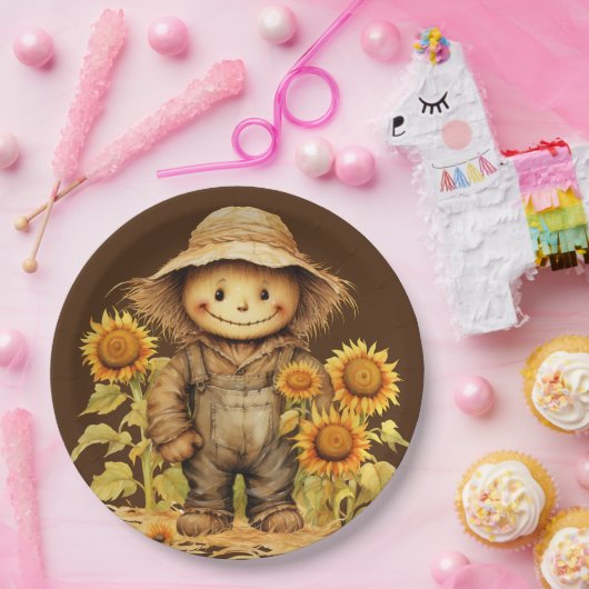 Höhle mit Sonnenblume Pappteller (Party)
