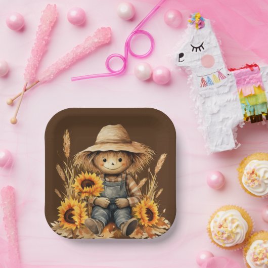 Höhle mit Sonnenblume Pappteller (Party)