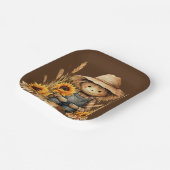 Höhle mit Sonnenblume Pappteller (Gewinkelt)