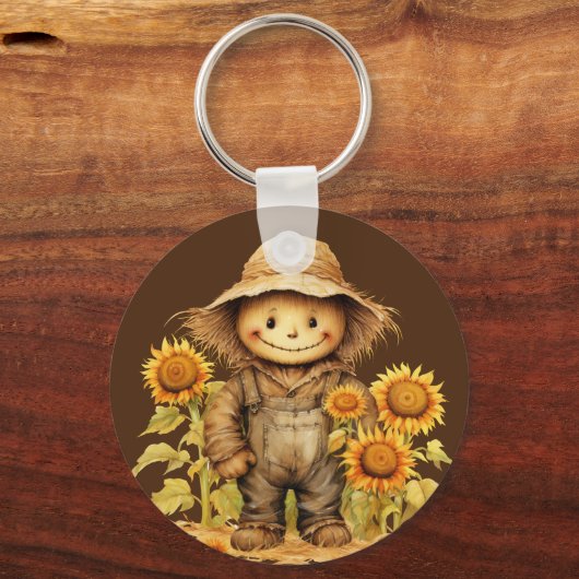 Höhle mit Sonnenblume Schlüsselanhänger (Vorderseite)
