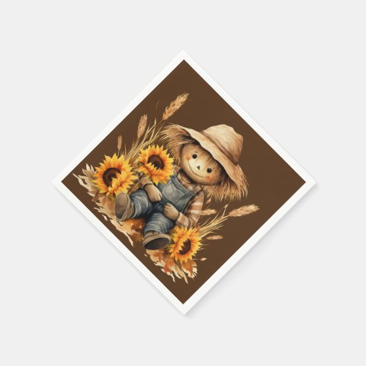 Höhle mit Sonnenblume Serviette (Ecke)