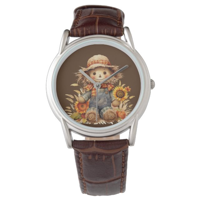 Höhle mit Sonnenblumen Armbanduhr (Vorderseite)