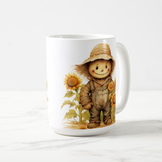 Höhle mit Sonnenblumen Kaffeetasse (VorderseiteRechts)