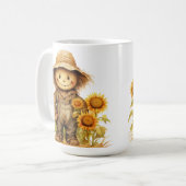 Höhle mit Sonnenblumen Kaffeetasse (Vorderseite Links)