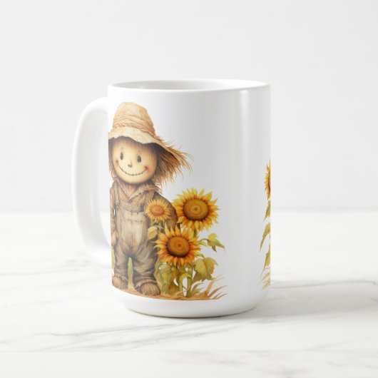 Höhle mit Sonnenblumen Kaffeetasse (Vorderseite Links)