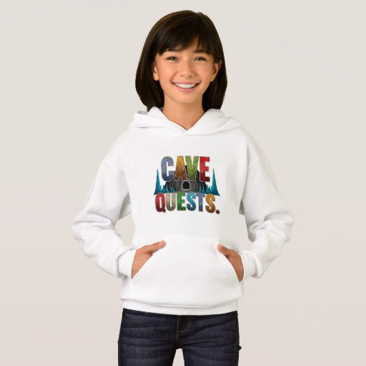 Höhle Quests Frauenabenteuer Grafische Hoodie (Vorne ganz)
