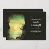 Höhle über dem Meer Landschaftliches Foto Geburtst Einladung (Vorne/Hinten)