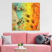 Höhle Wohnende Ureinwohner Amerikanische DECOR Wra Leinwanddruck (Insitu (Wohnzimmer))