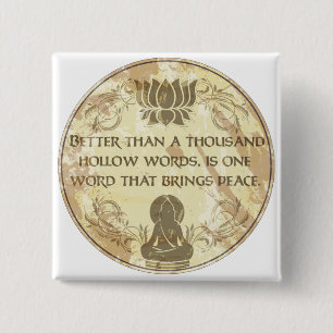 Hohle Wörter Buddhas Button