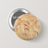 Höhle Zeichnend Gemälde wilder Pferde Button (Vorne & Hinten)