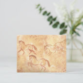 Höhle Zeichnend Malen von Pferden Postkarte (Stehend Vorderseite)