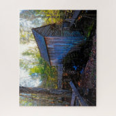 Höhlen bedecken rauchige Berge. Jigsaw Puzzle (Vertikal)