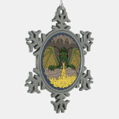 Höhlen-Drache 2016 Schneeflocken Zinn-Ornament (Links)
