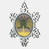 Höhlen-Drache 2016 Schneeflocken Zinn-Ornament (Rechts)