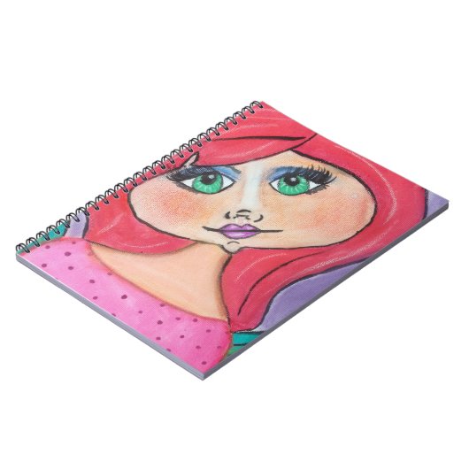 Höhlen-Frau - Notizbuch - Rot Notizblock (Linke Seite)