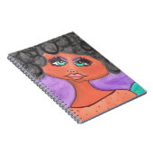 Höhlen-Frau - Notizbuch-Schwarzes Notizblock (Rechte Seite)