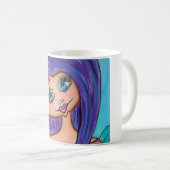 Höhlen-Frauen-Tassen - lila Kaffeetasse (VorderseiteRechts)